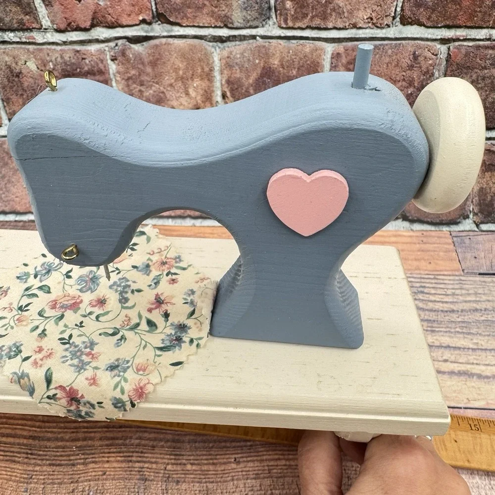 Vintage Wooden Sewing Thread Spool Holder Shelf Cottage Core Grannycore Country